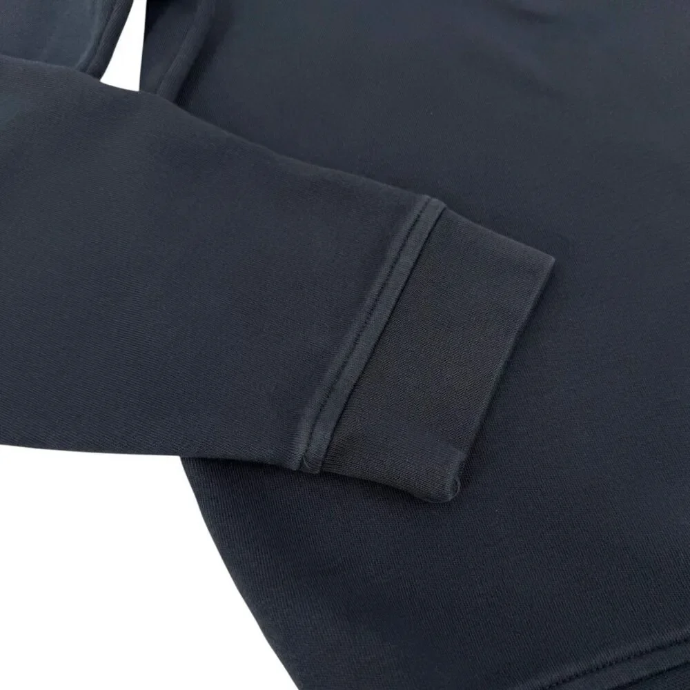 Burberry Men's Cotton Quarter Zip Pullover Sweatshirt Navy Blue XL